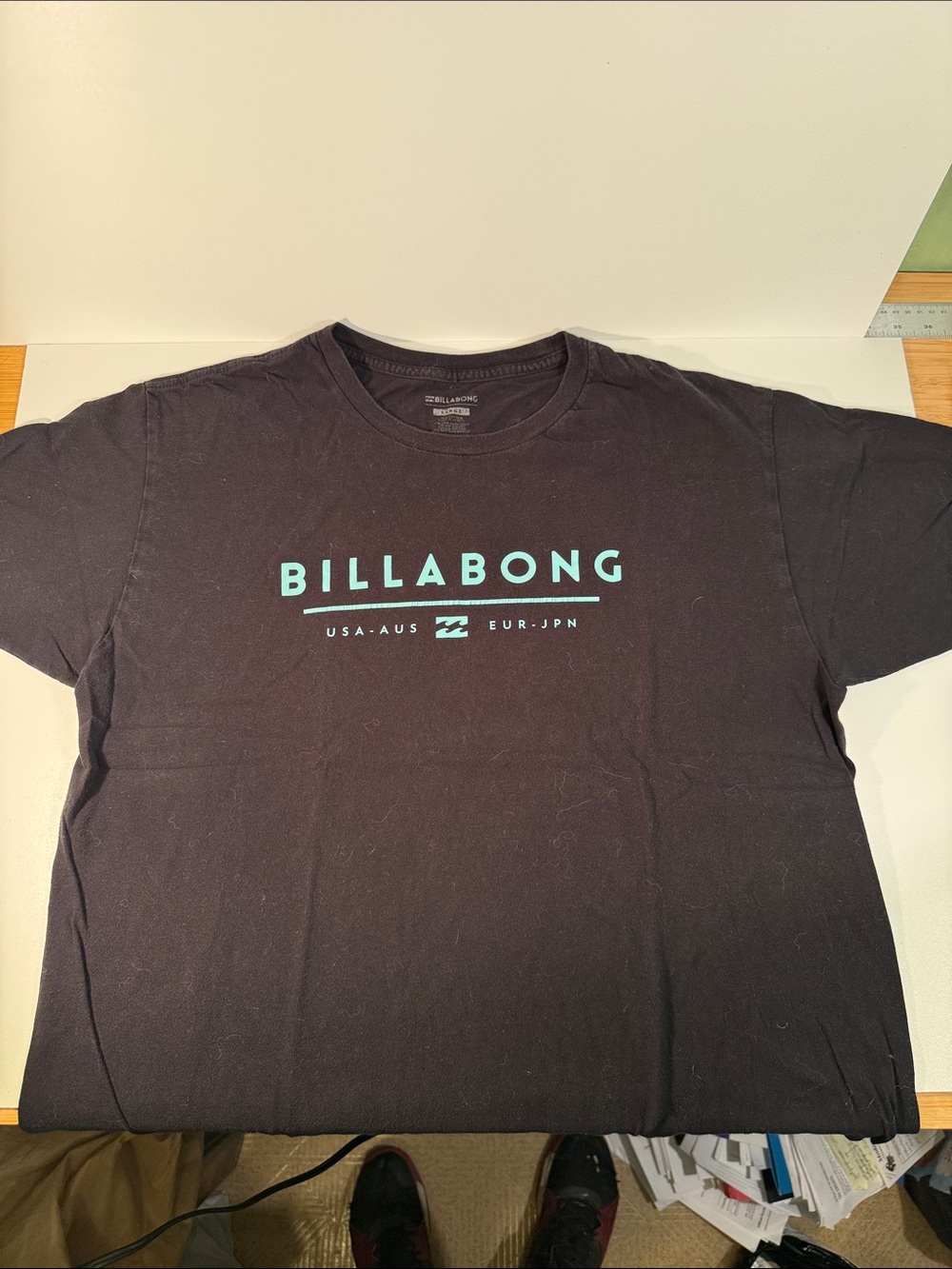 Billabong Black Tee with Mint Logo